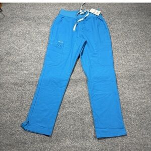 Figs Blue Cargo Pants with Elastic Waistband